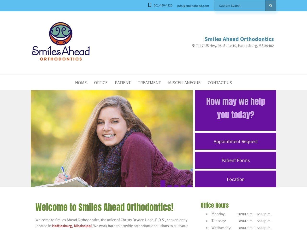 Smiles Ahead Website Screenshot from smileahead.com