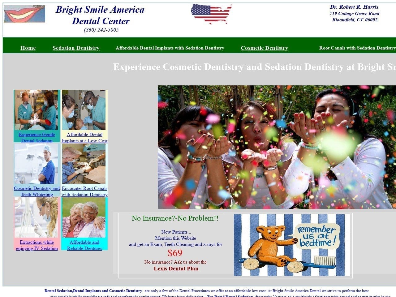 Smile America Dental Center Website Screenshot from smileamericaone.com