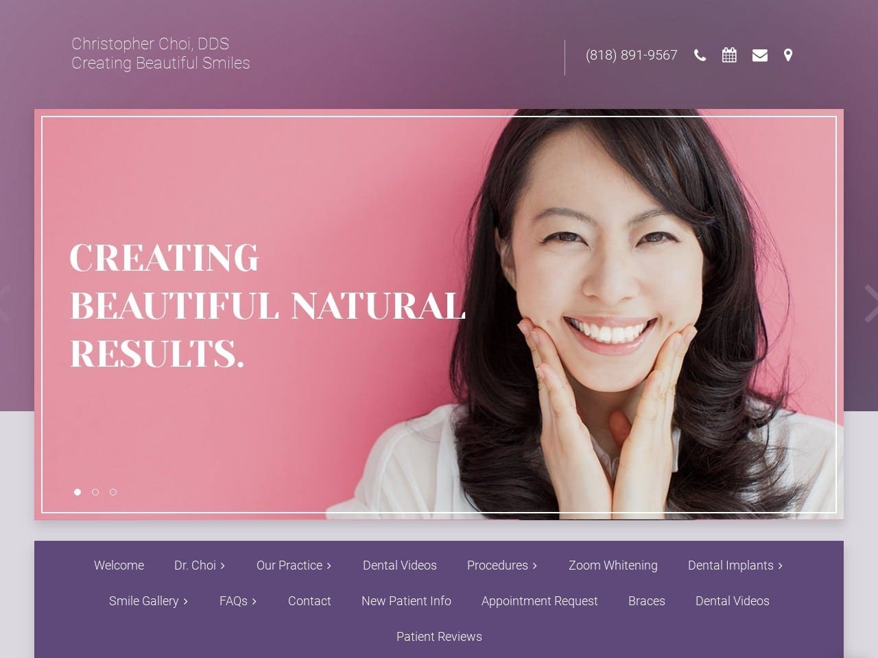 Cosmetic & Family Dentistry Choi Christopher DDS Website Screenshot from smilearleta.com