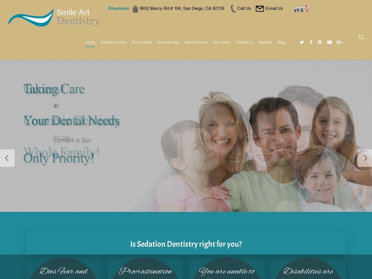 Smile Art Dentistry Website Screenshot from smileartdentistry.com