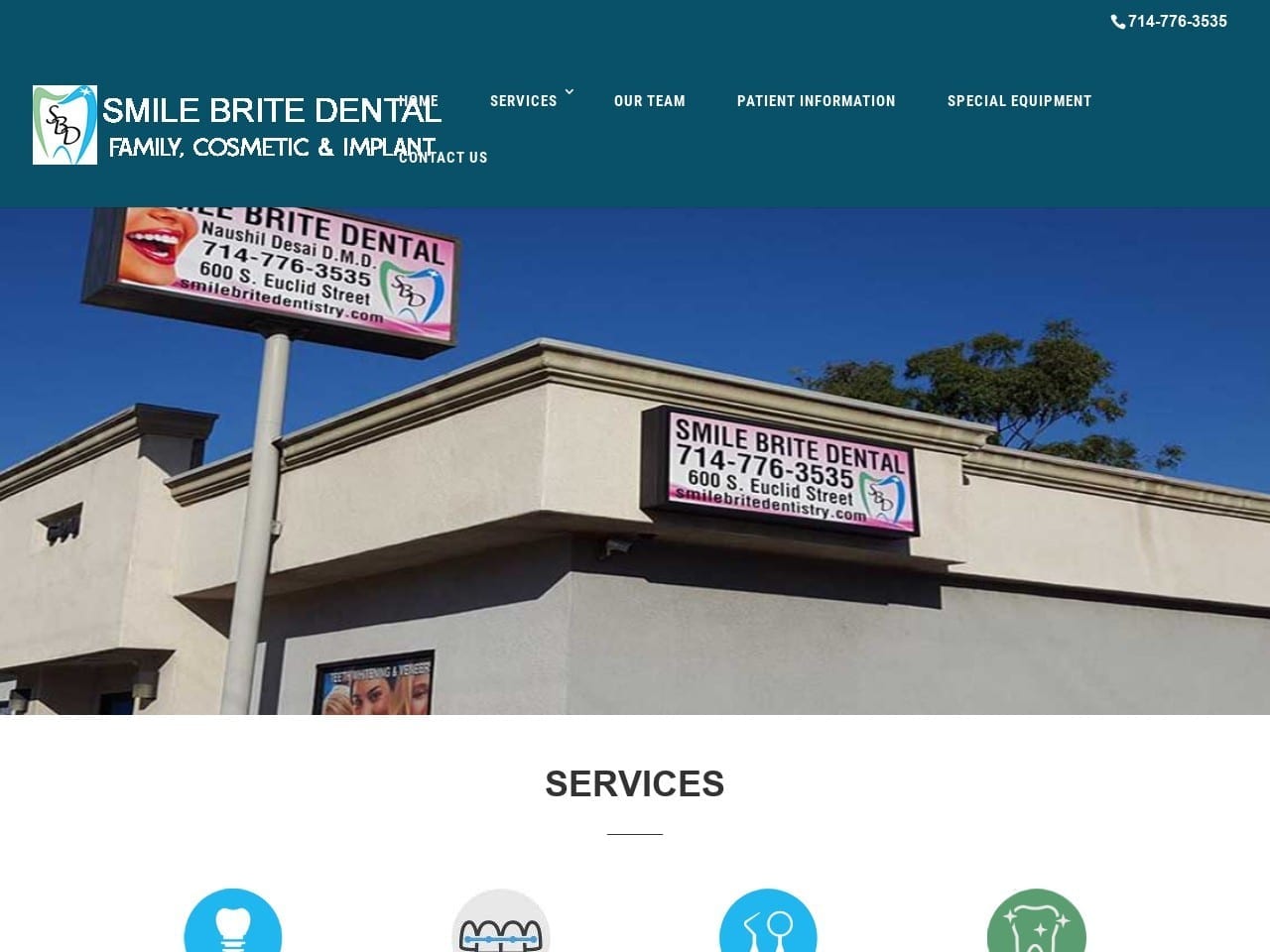 Smile Brite Dental Website Screenshot from smilebritedentistry.com