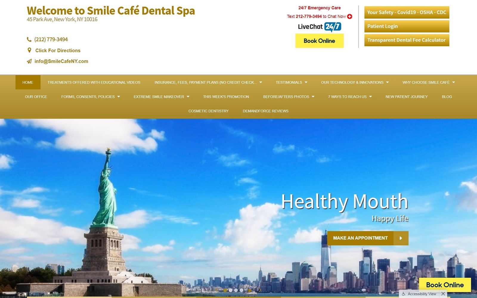 smilecafeny.com screenshot