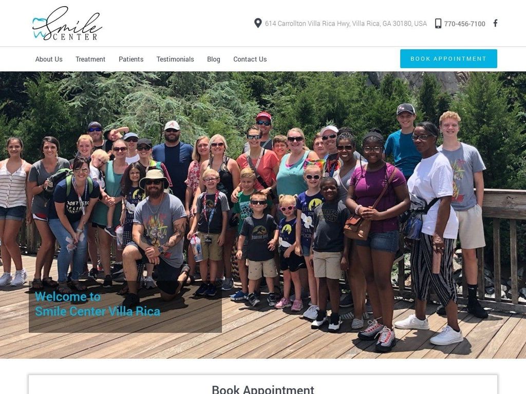 Smile Center Villa Rica Website Screenshot from smilecentervillarica.com