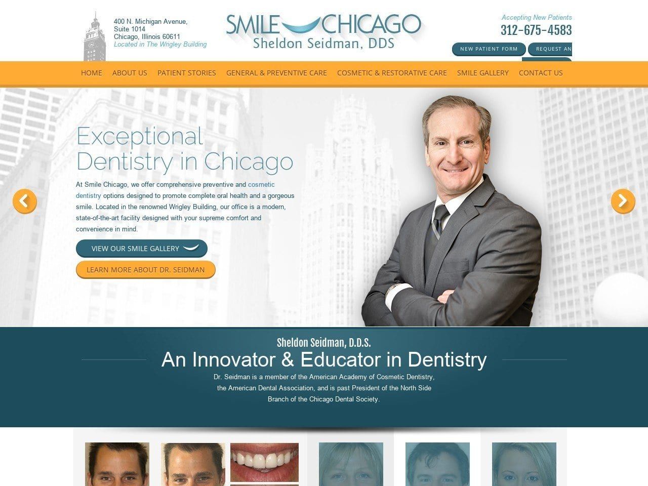 Smile  Chicago Website Screenshot from smilechicago.com