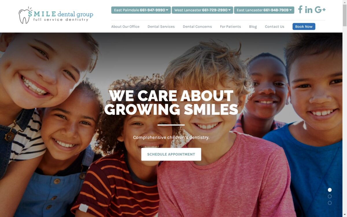 smiledentalgroup.com screenshot