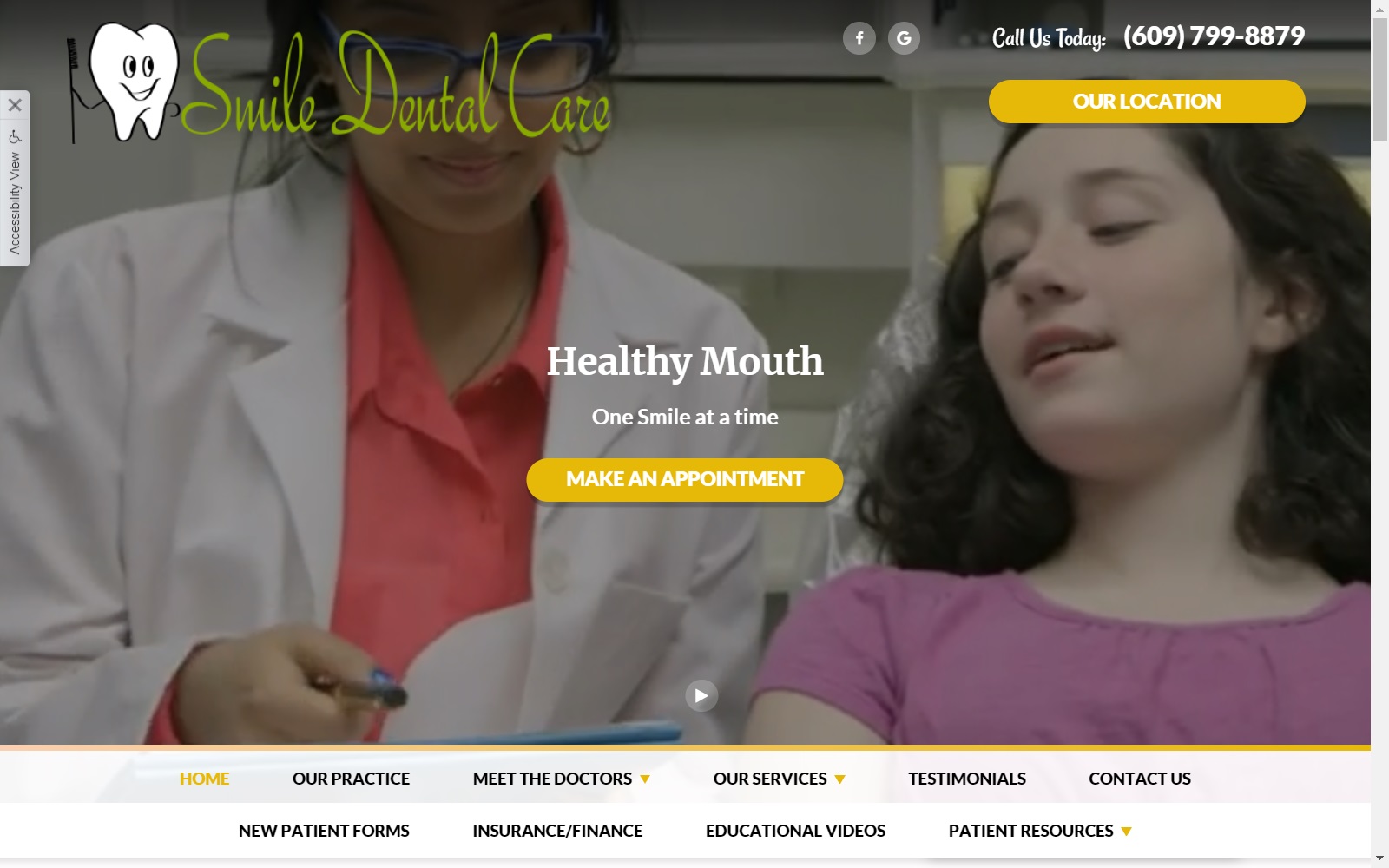 smiledentalnj.com screenshot