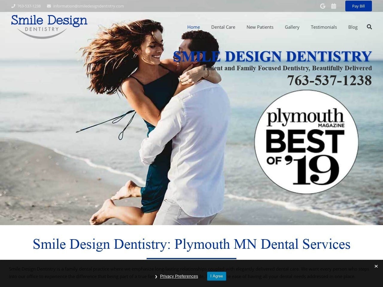 Smile  Design Dentistry Website Screenshot from smiledesigndentistry.com