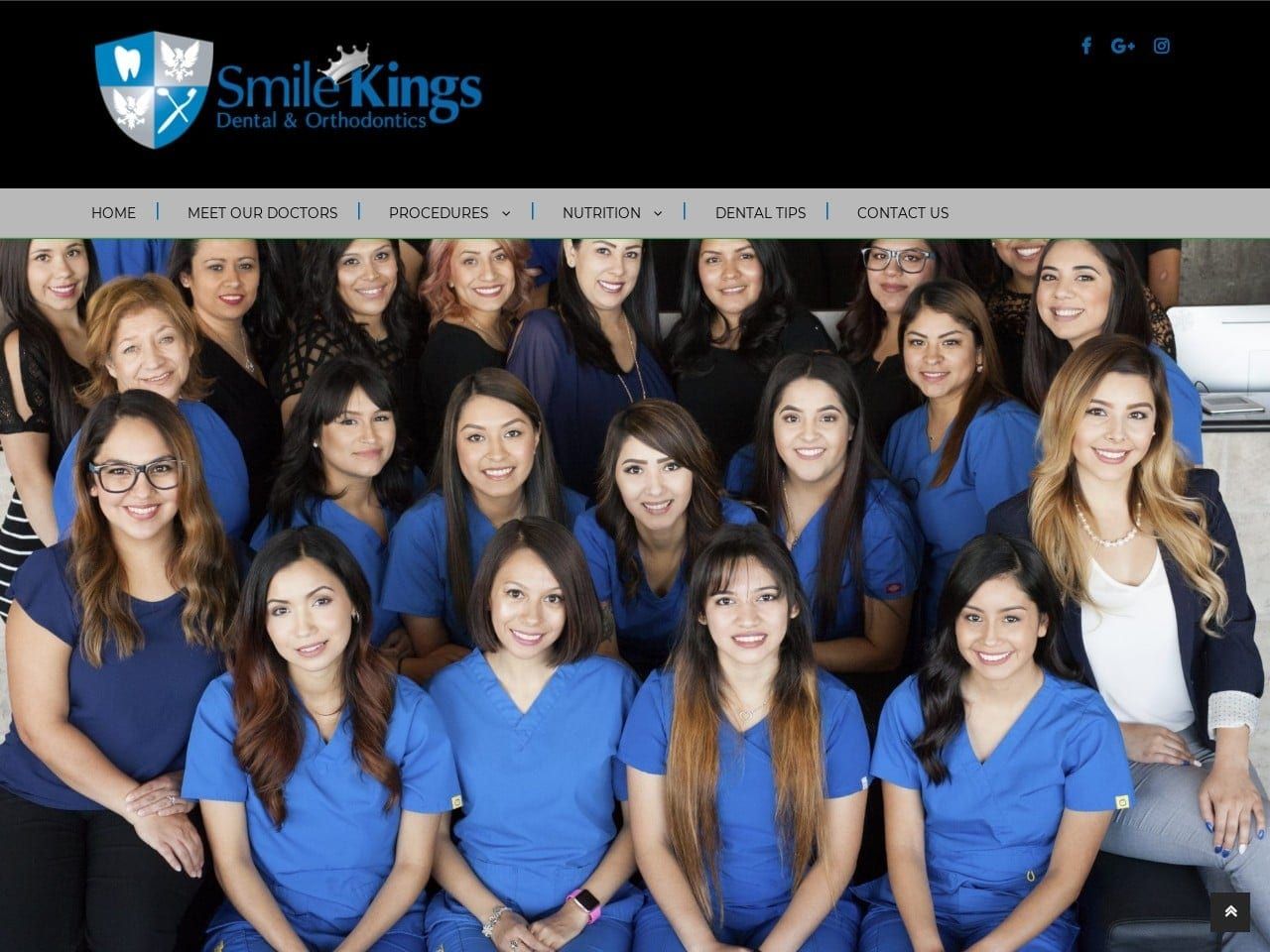 Smile Kings Dental Dentist Website Screenshot from smilekings.com
