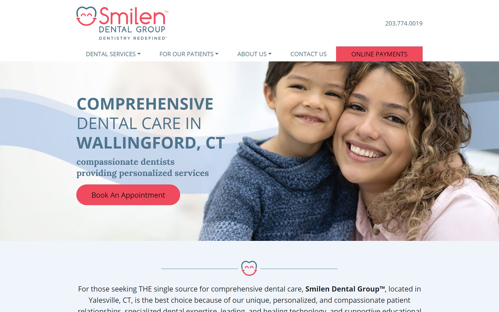 smilendentalgroup.com screenshot