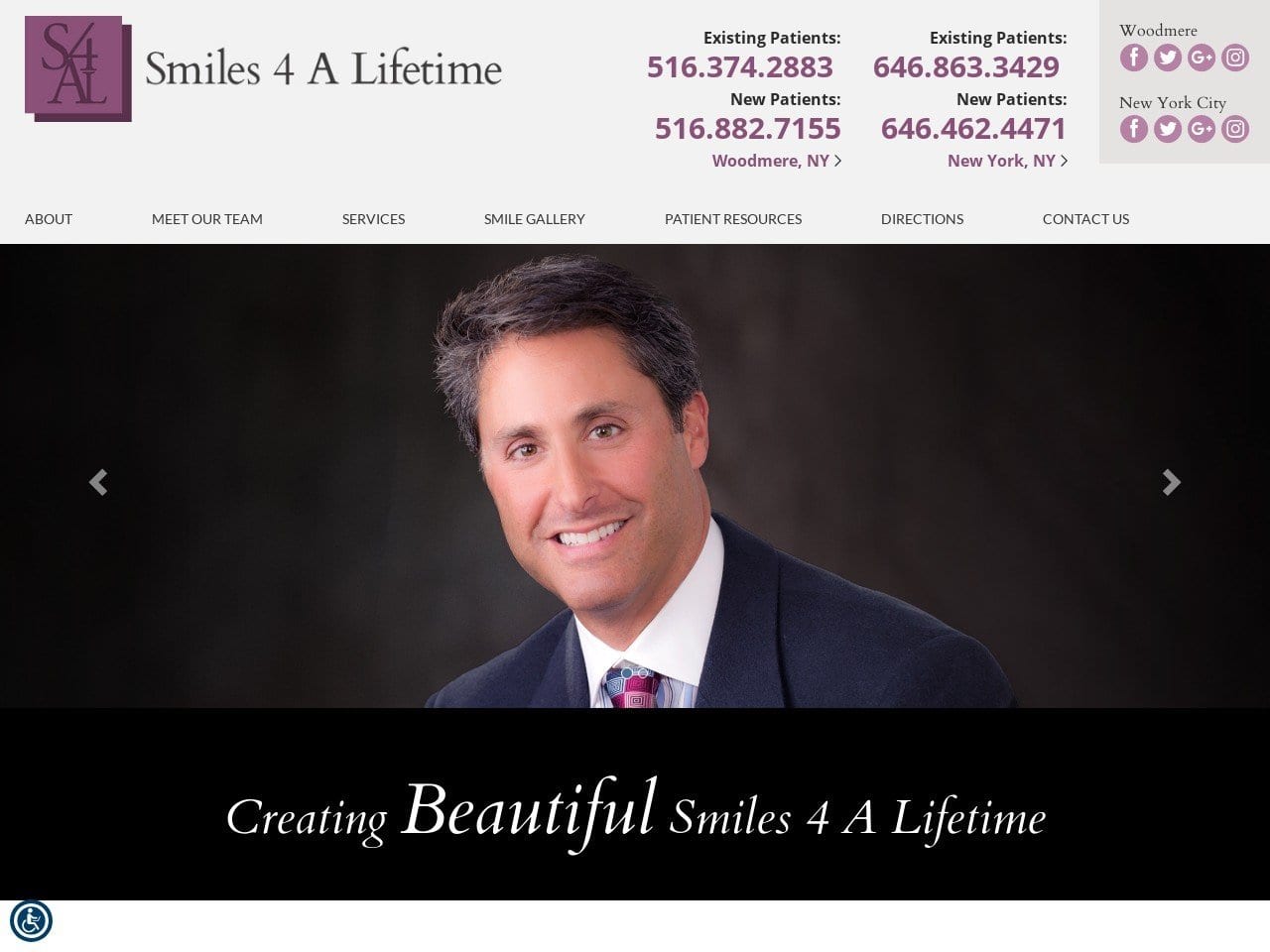 Dr. Neil D. Berman DDS and Dr. Andrew Lermer DDS Website Screenshot from smiles4alifetime.com