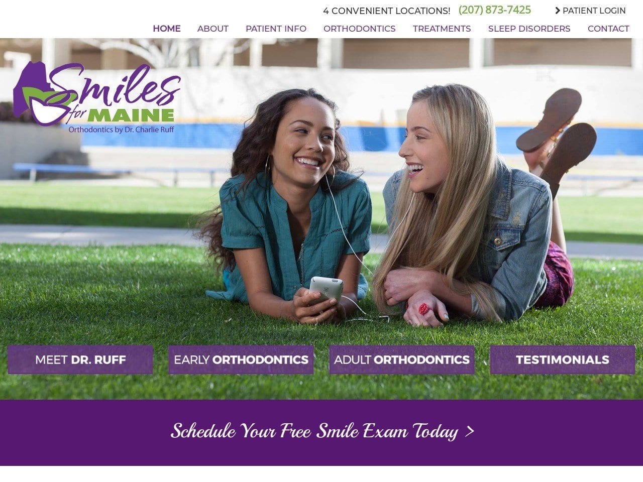 Smiles for Maine Orthodontics Website Screenshot from smiles4me.com