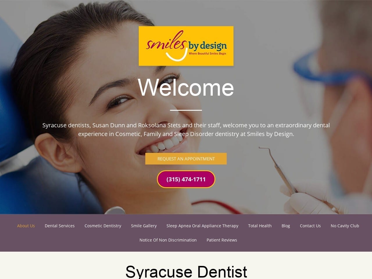 Dr. Susan B. Dunn DDS Website Screenshot from smilesbd.com