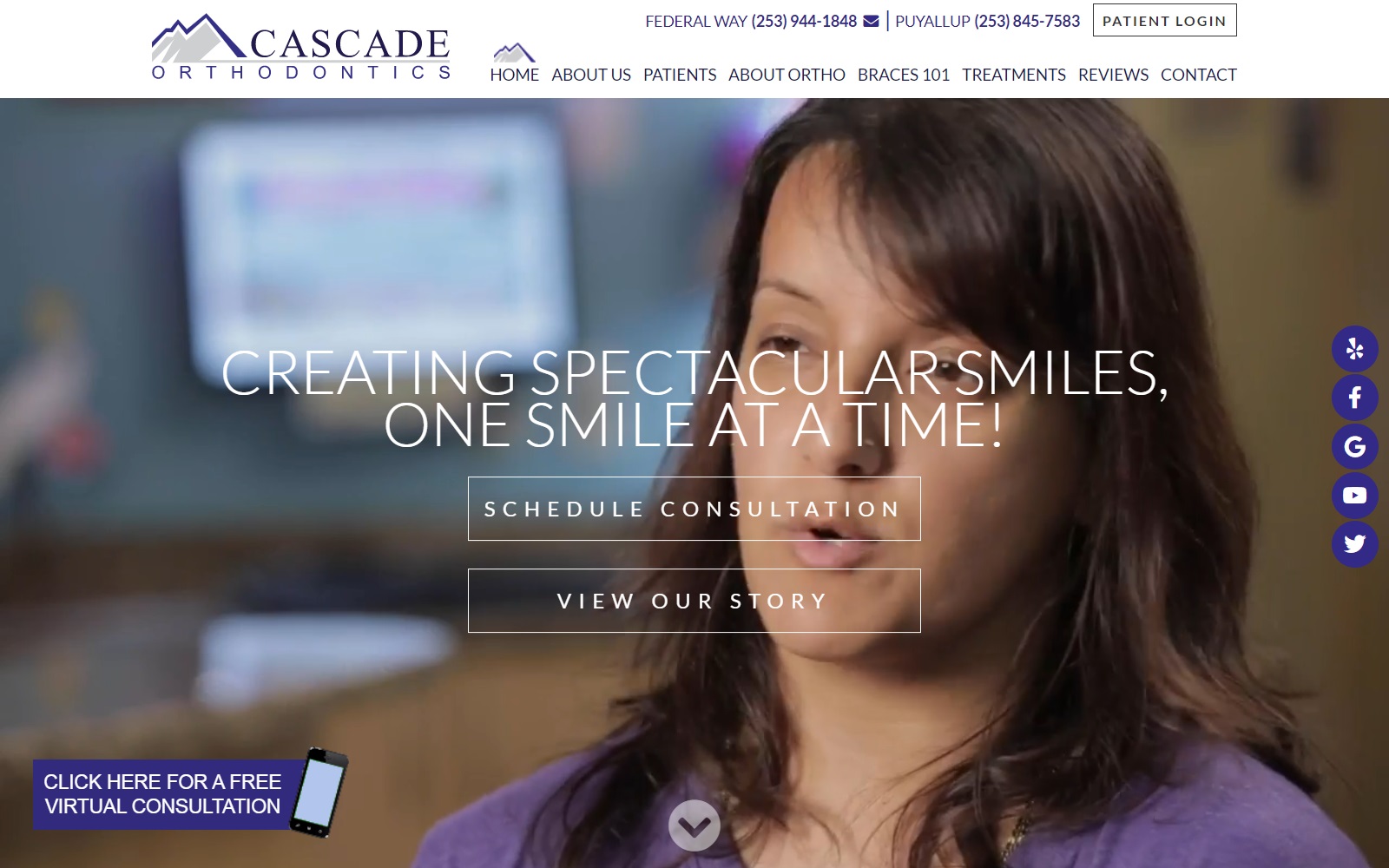 smilesbycascadeortho.com screenshot