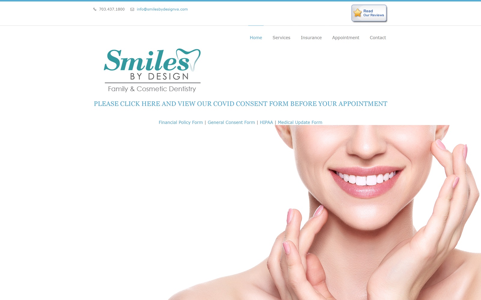 smilesbydesignva.com screenshot