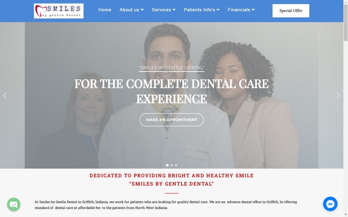 smilesbygentledental.com screenshot