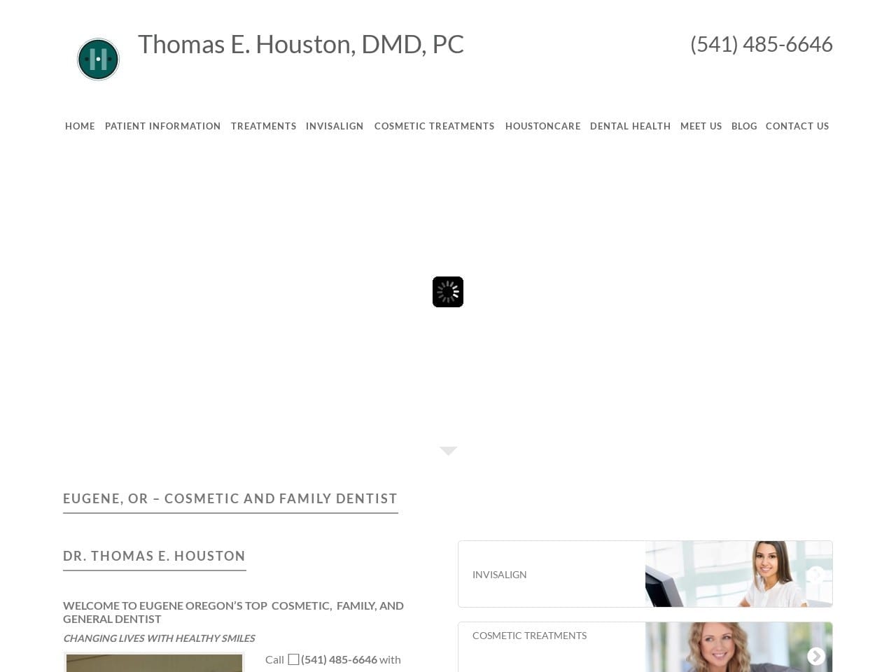 Thomas E. Houston DMD Website Screenshot from smilesbyhouston.com