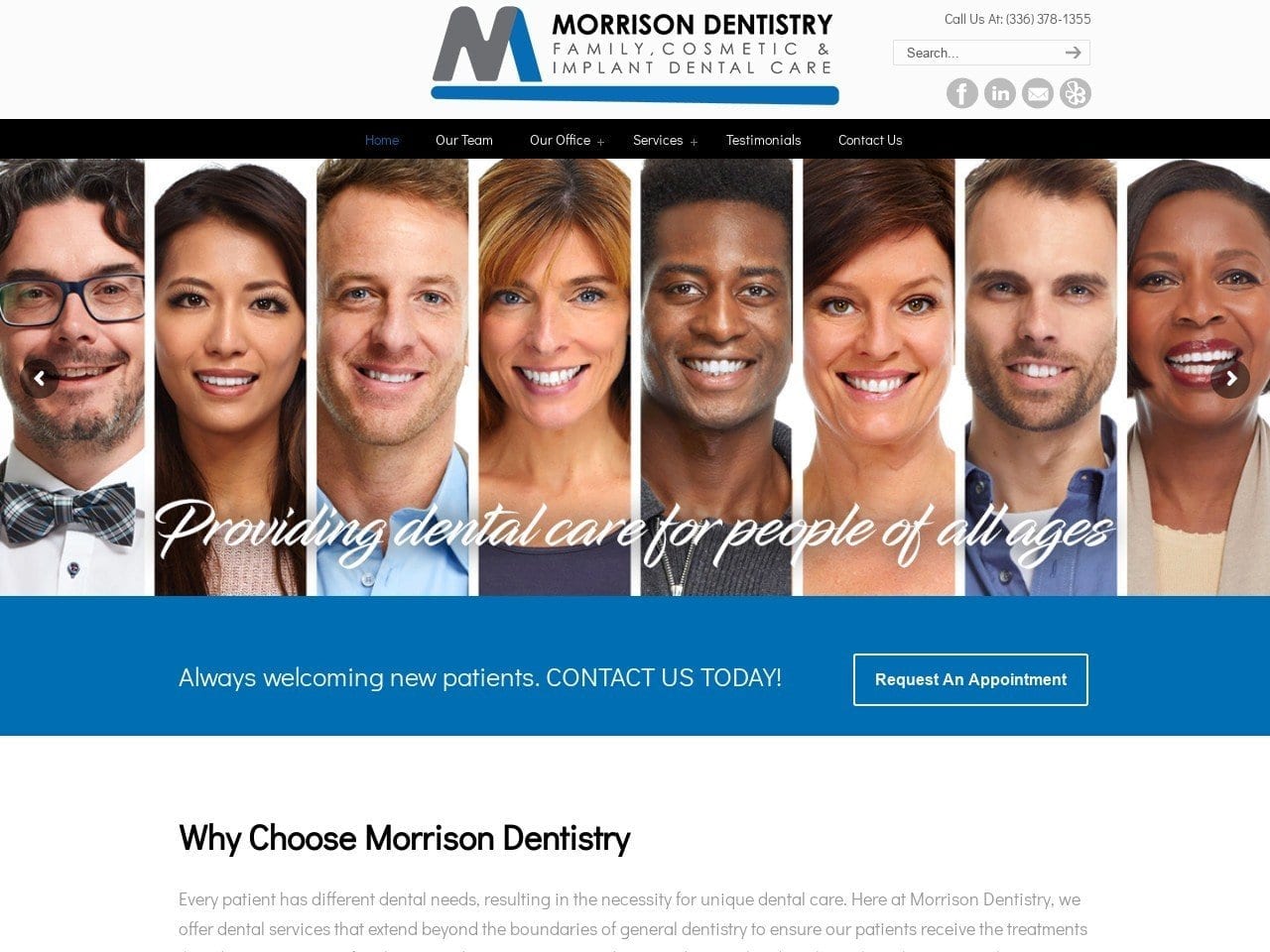 Neill A. Morrison DDS PA Website Screenshot from smilesbymorrison.com