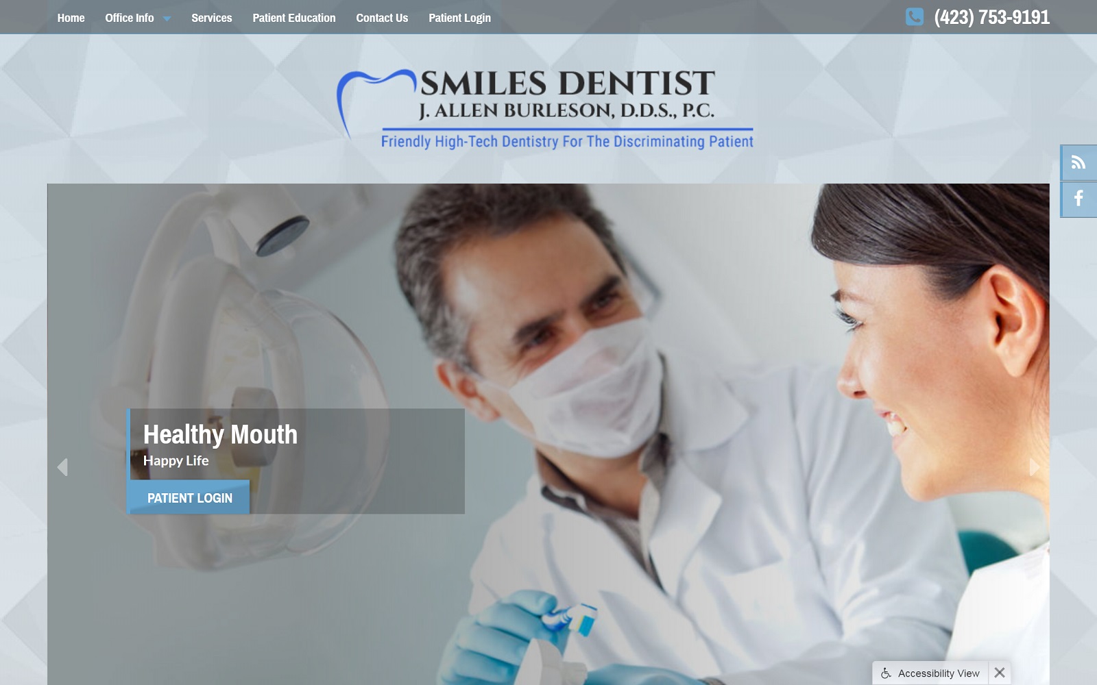 smilesdentist.com screenshot