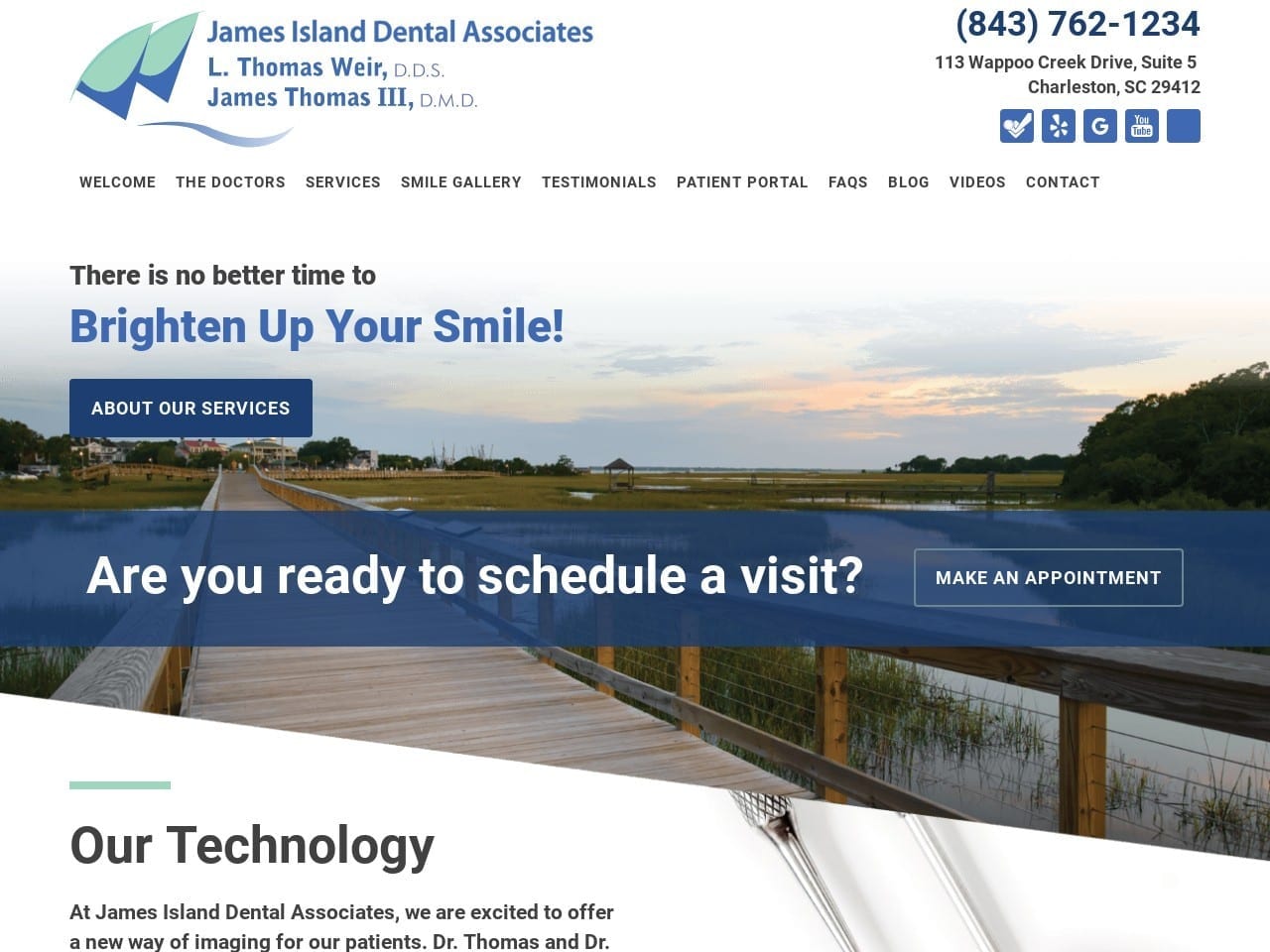 James Island Dental Associates Website Screenshot from smilesforcharleston.com