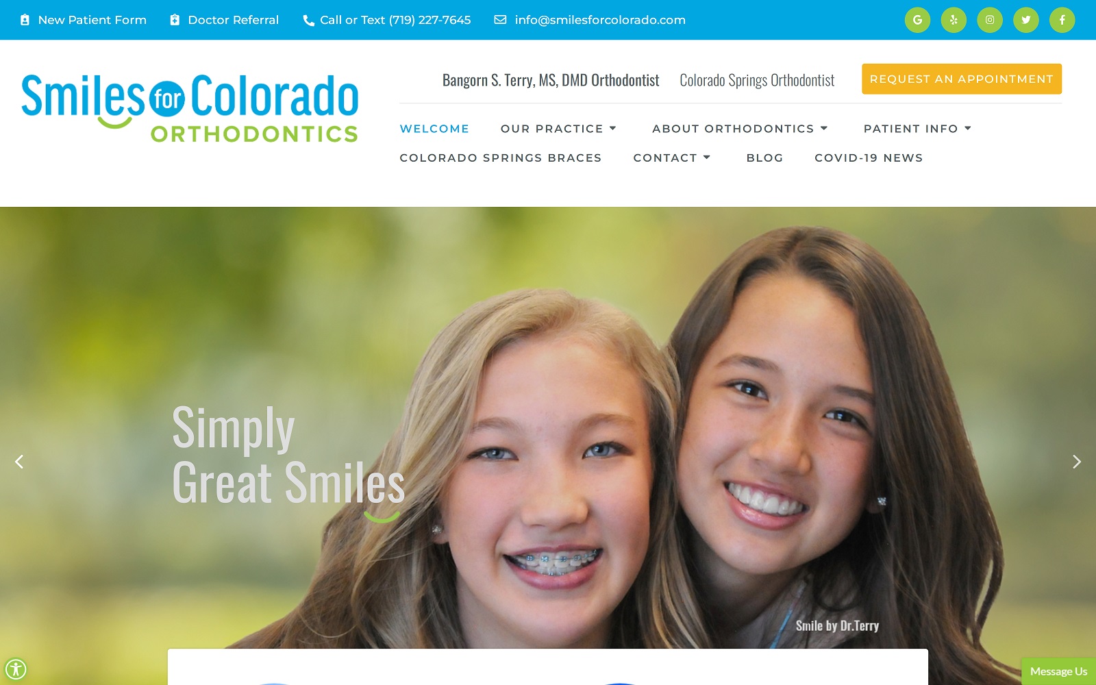 smilesforcolorado.com screenshot