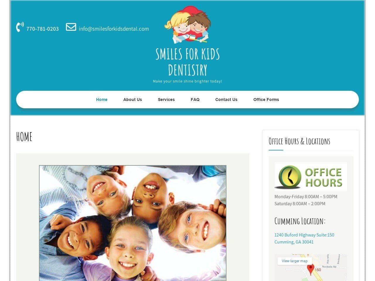 Smiles For Kids Norcross Website Screenshot from smilesforkidsdental.com