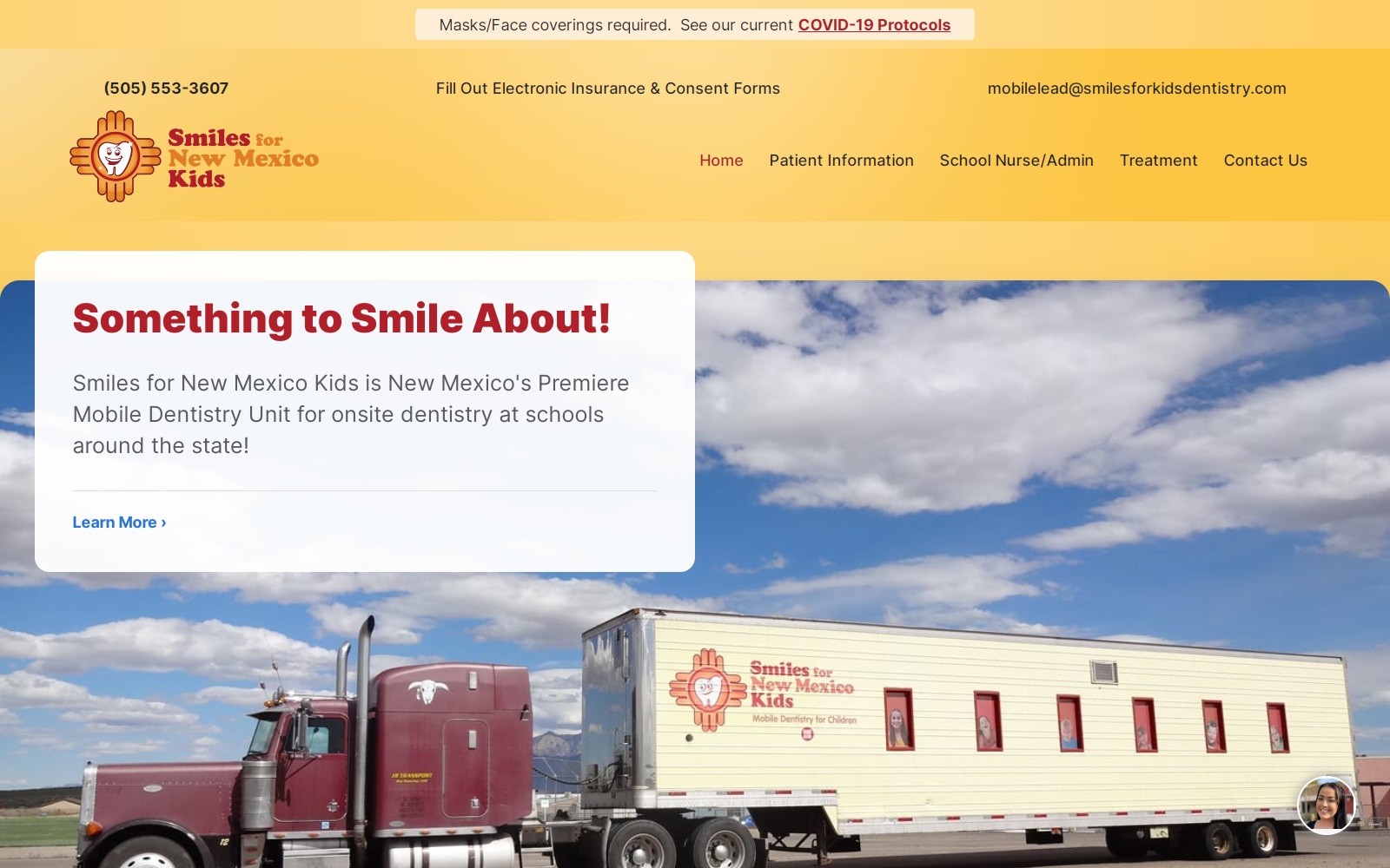 smilesforkidsmobile.org screenshot