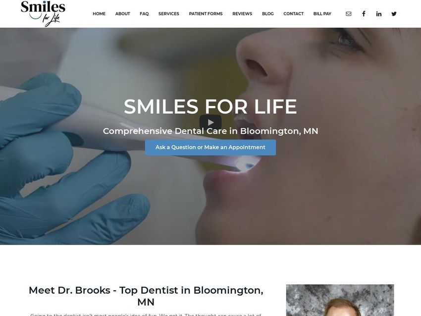 Smiles For Life Website Screenshot from smilesforlifemn.com