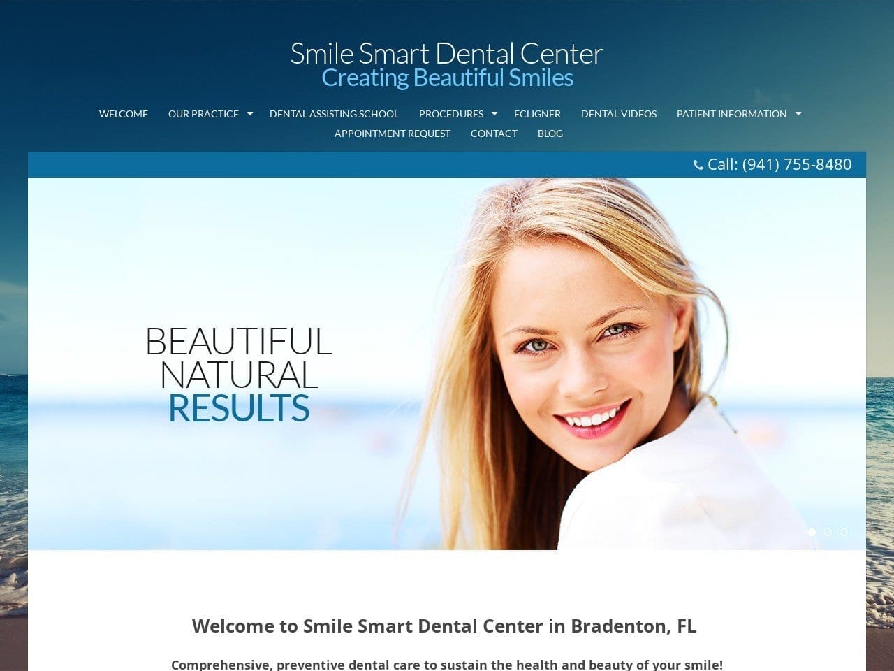 Smile Smart Dental Center Website Screenshot from smilesmartdentalcenter.com