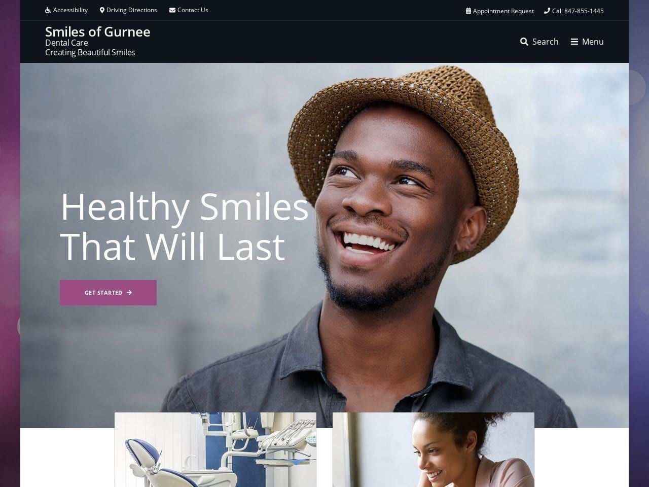 Smiles of Gurnee Website Screenshot from smilesofgurnee.com