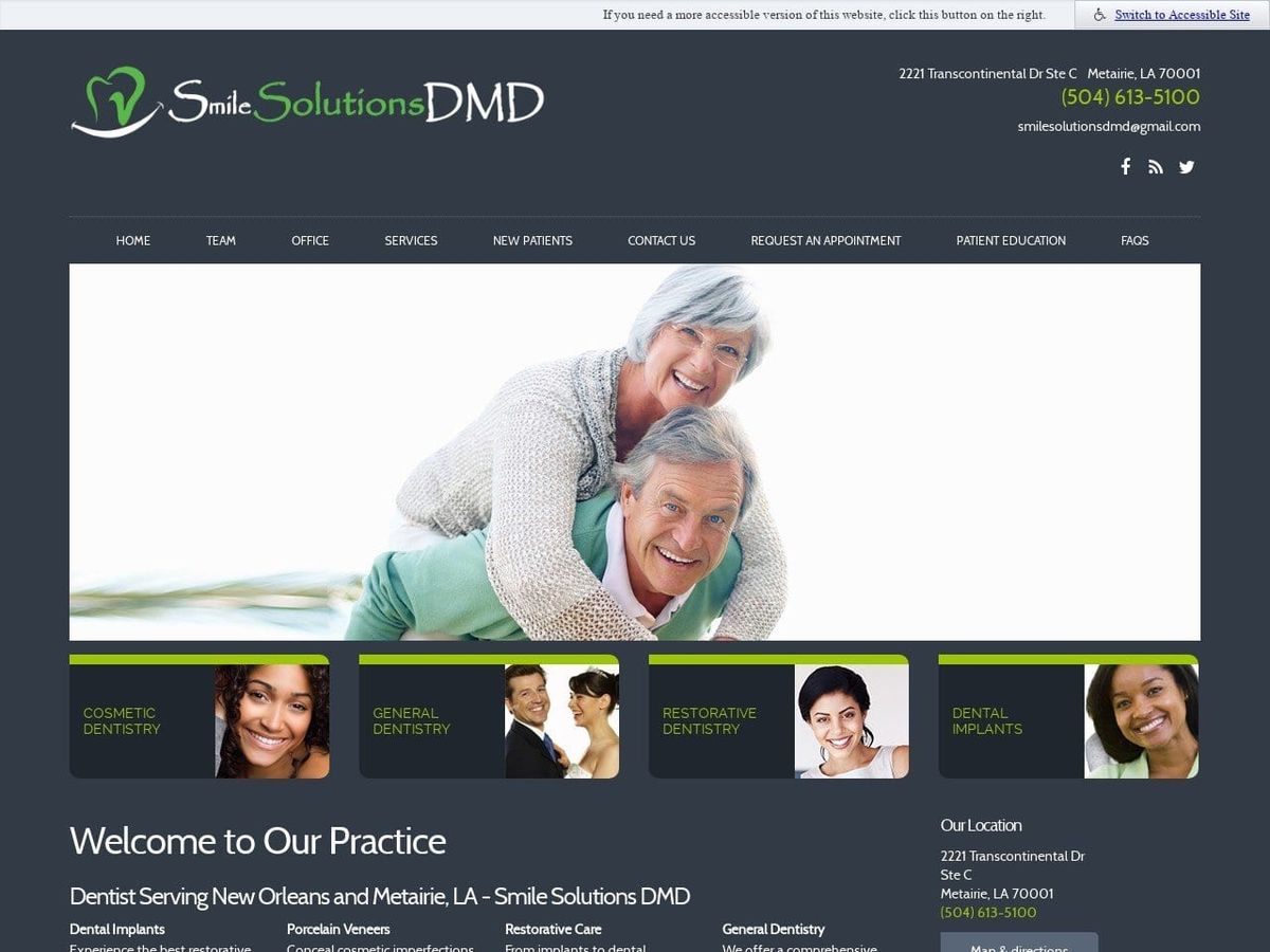 SmileSolutionsDMD Website Screenshot from smilesolutionsdmd.com