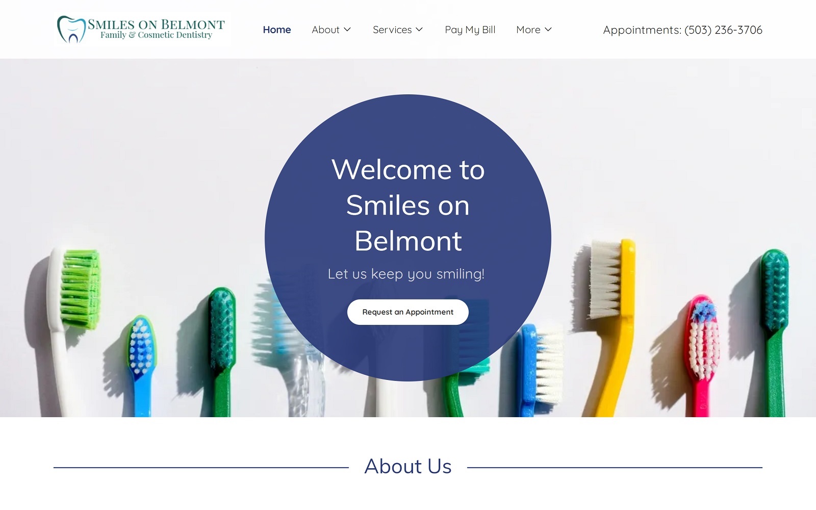 smilesonbelmont.com screenshot