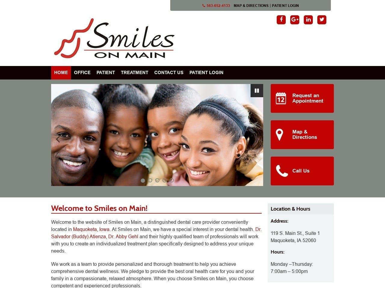 Smiles On Main Website Screenshot from smilesonmain.us