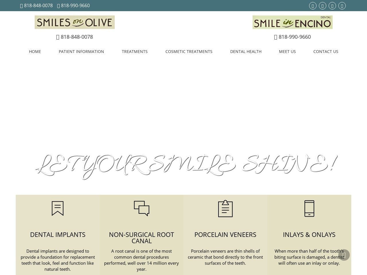 Smiles on Olive Website Screenshot from smilesonolive.com