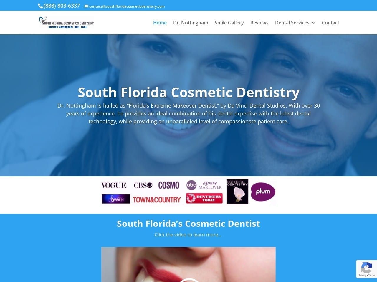 Smile South Florida Cosmetic Dentistry Website Screenshot from smilesouthflorida.com