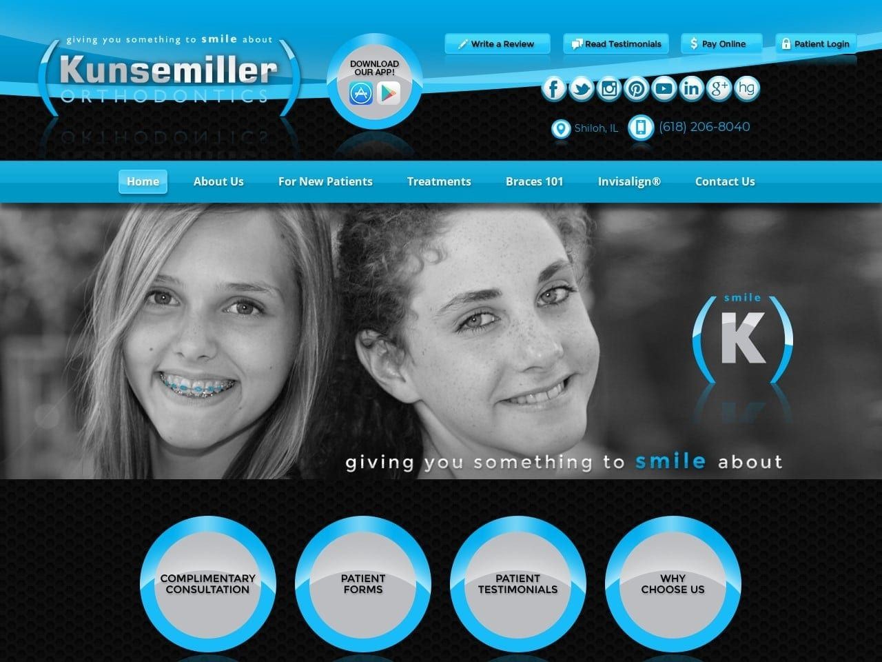 Dr. Jeff Kunsemiller DDS Website Screenshot from smilesrock.com