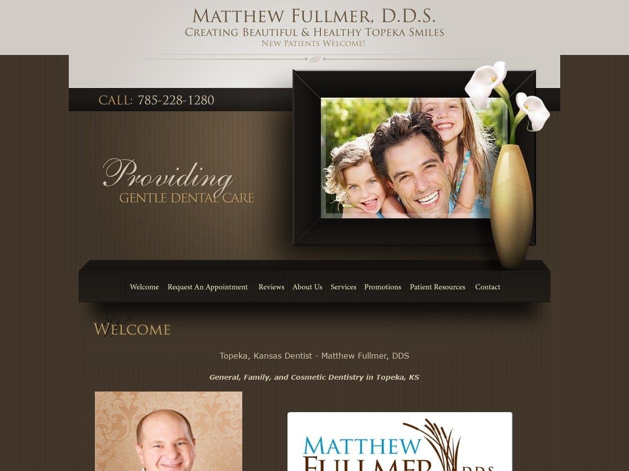 Dr. Matthew S. Fullmer DDS Website Screenshot from smiletopeka.com