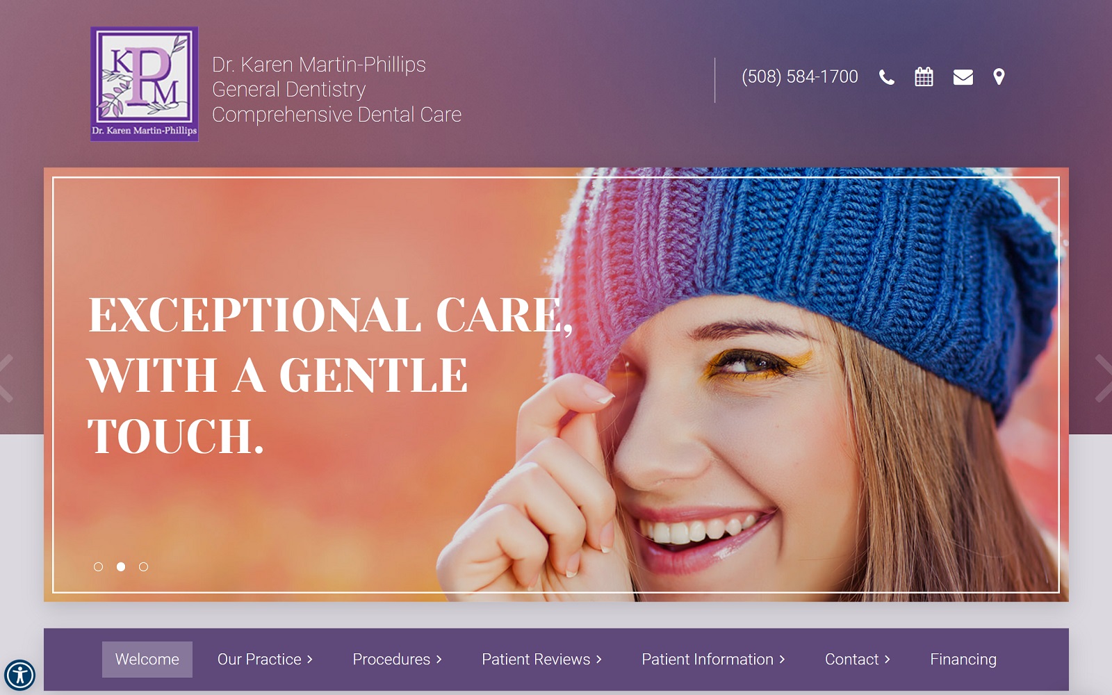 smilewithdrkmp.com screenshot