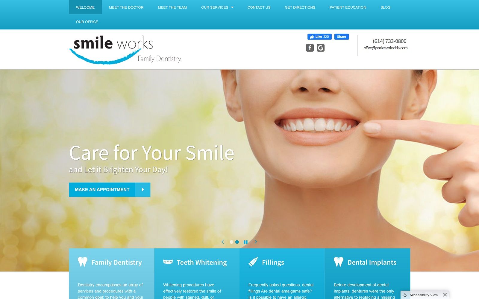 smileworksdds.com screenshot
