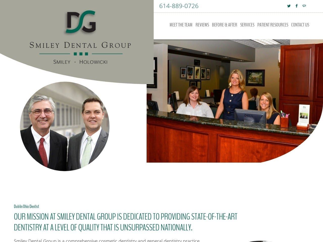 Smiley Dental Group Website Screenshot from smileydentalgroup.com