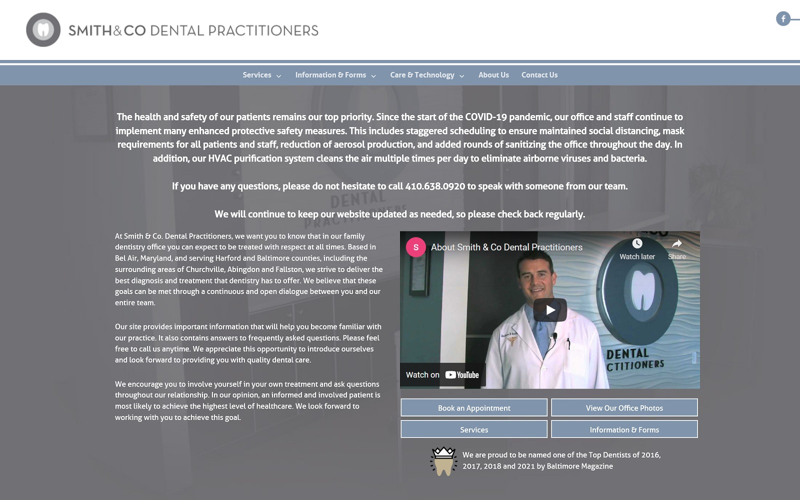 smithcodental.com screenshot