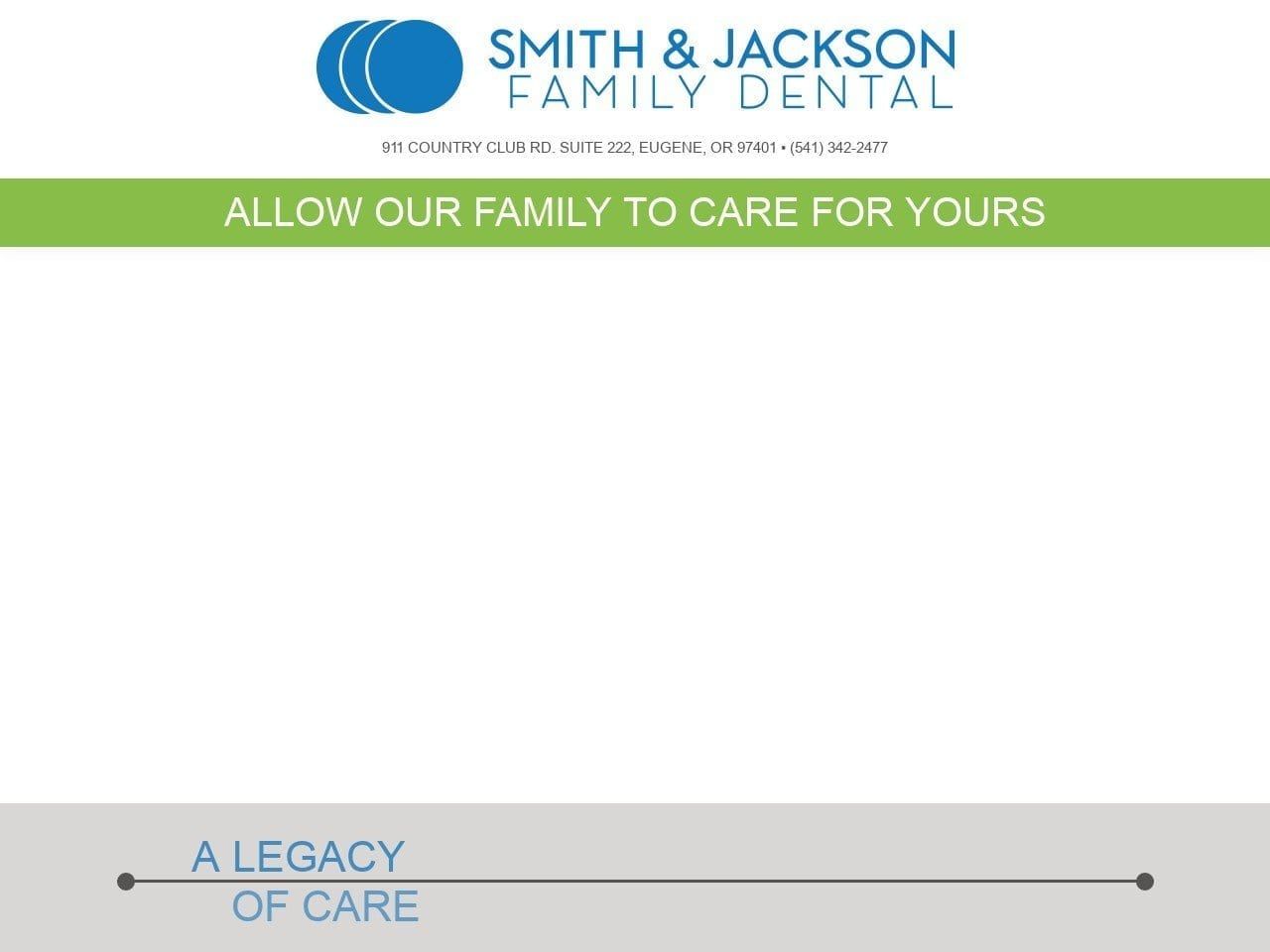 Smith & Jackson Family Dental Website Screenshot from smithjacksondental.com