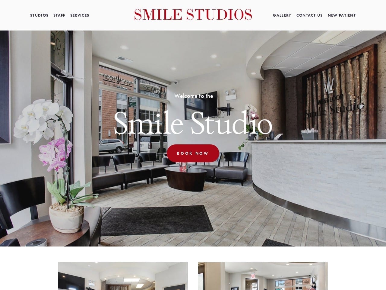 Smith Dentist Website Screenshot from smithsmilestudio.com