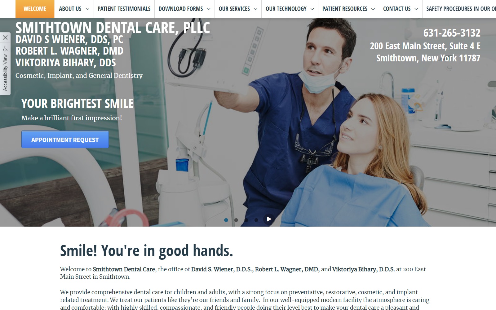 smithtowndentalcare.com screenshot