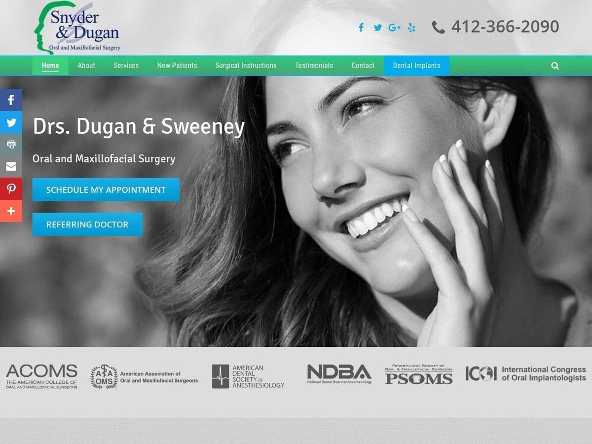 Snyder & Dugan Oral Surgery Website Screenshot from snyderandduganoms.com