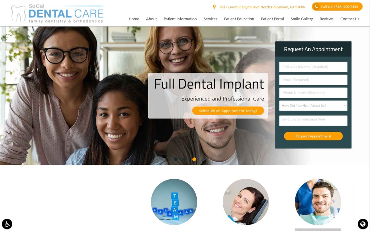 socaldentalcare.com screenshot