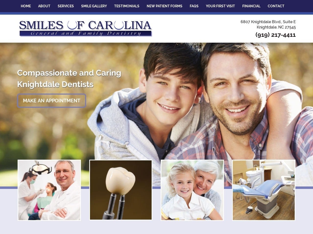 Smiles Of Carolina Website Screenshot from socdentist.com