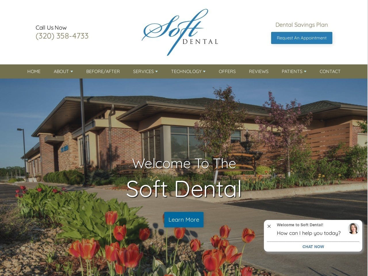 Soft Dental Mn Website Screenshot from softdentalmn.com