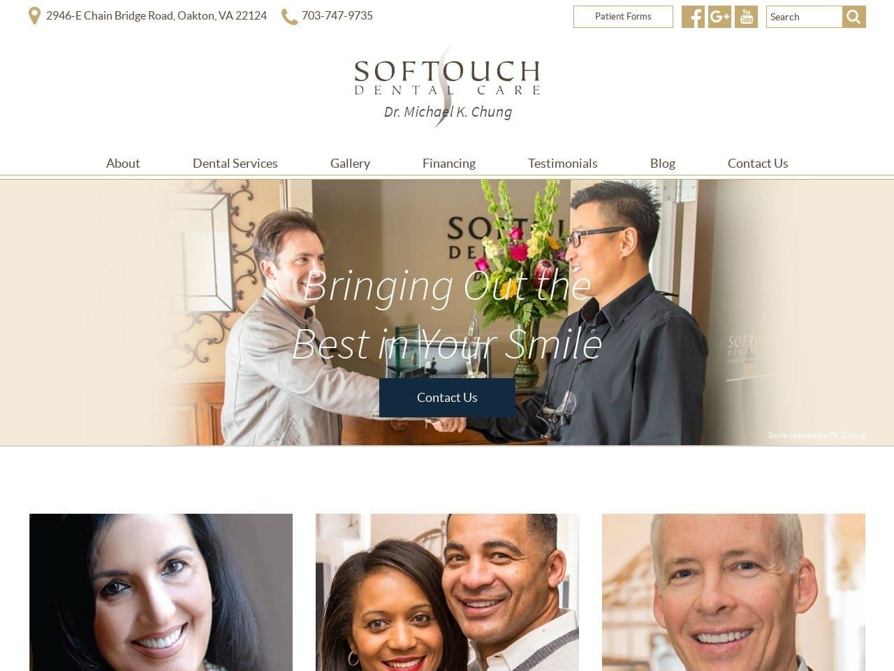 Softouch Dental Care Website Screenshot from softouchdentalcare.com