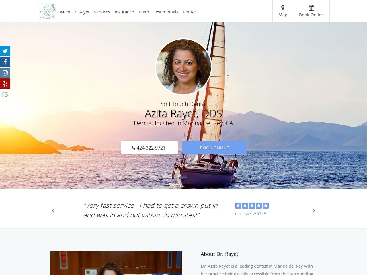 Soft Touch Dental Azita Rayet DDS Website Screenshot from softtouchdentalca.com