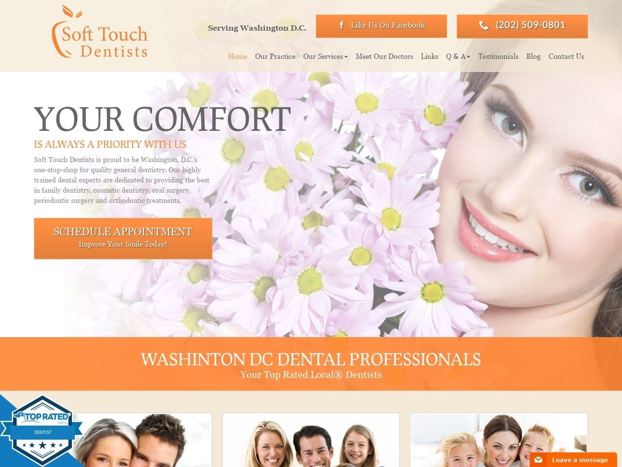 Softtouch Dentists Website Screenshot from softtouchdentists.com